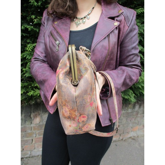 Layla Floral Print No 21 Clasp Lock Handbag